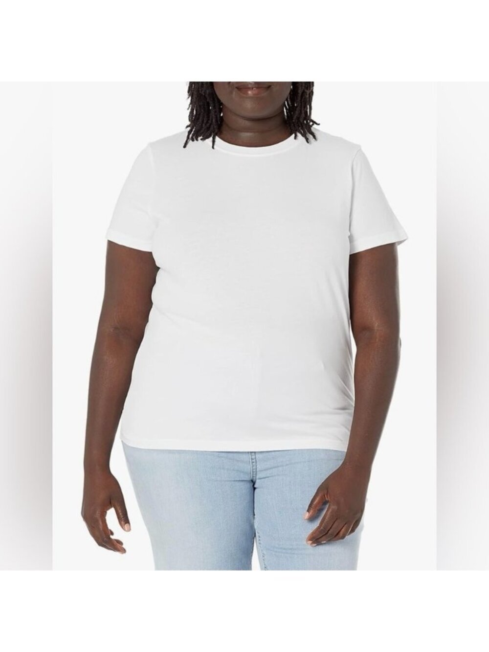 The Drop Courtney Short Sleeve Tiny Crewneck Jersey T-Shirt White